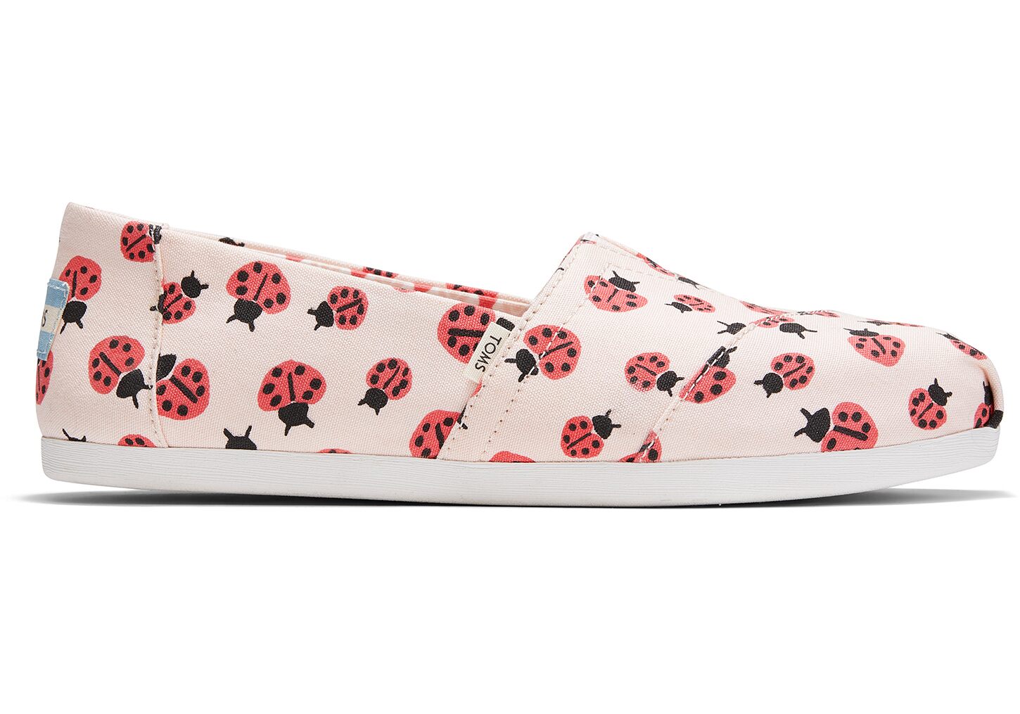 Toms Classics Love Bugs Print - Womens Slip Ons - Pink - NZ - 493582QPA